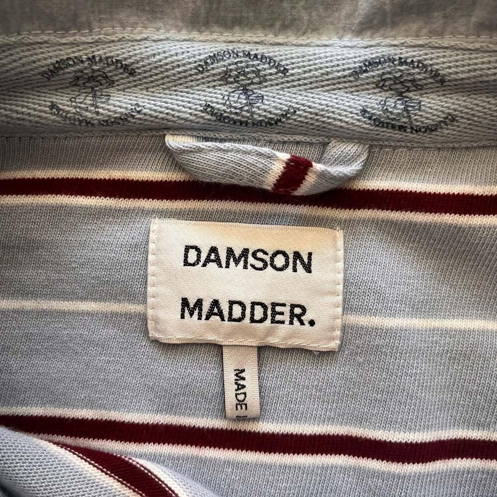 Damson Madder Remie Striped Long Sleeve Rugby Polo Shirt - Picture 4 of 8
